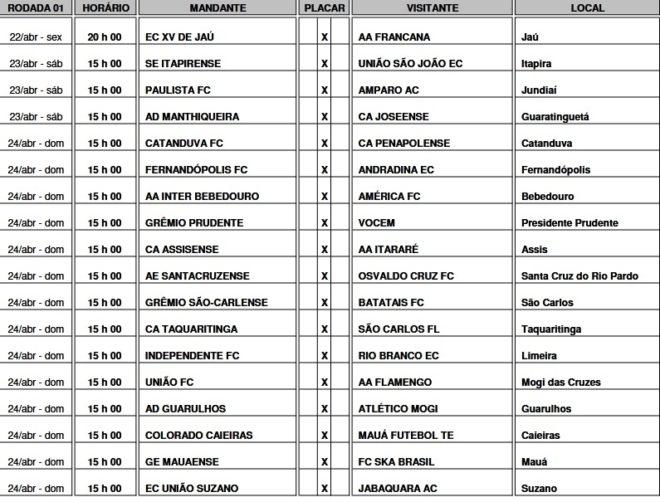 Copa Itapira terá cinco jogos da 1ª Divisão