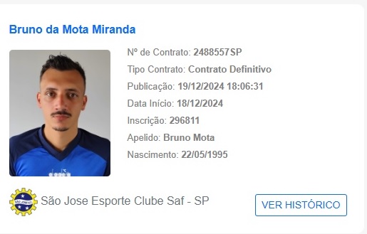 São José inscreve atacante como novo contratado 2